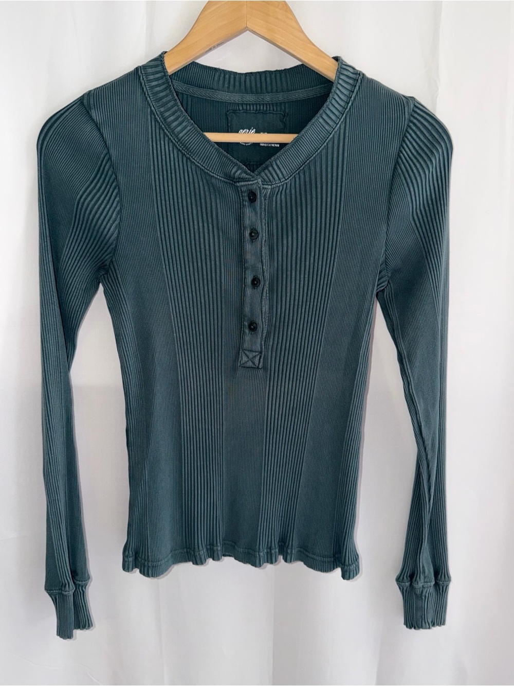 Aerie Off-Line Ribbed Long Sleeved Shirt